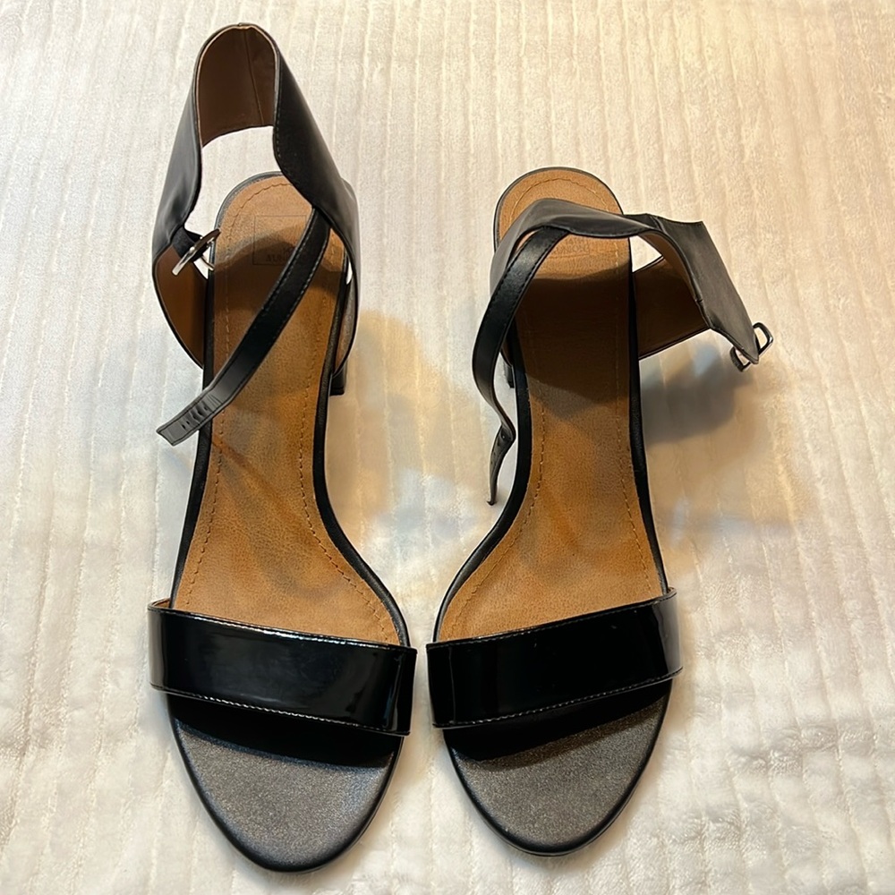 Black patent leather sandals size 12M